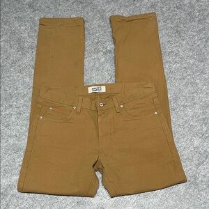 Naked & Famous Denim Brown Slim Jeans Duck Canvas Selvedge Skinny Guy